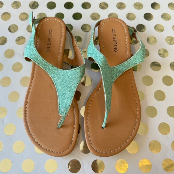 Glitter green sandals - Picture 1 of 5